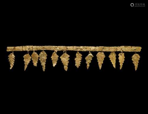 Hellenistic Gold Diadem with Leaves