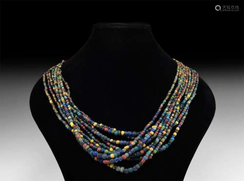 Roman Mixed Glass Bead Necklace Group