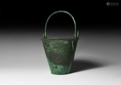 Roman Situla with Swan-Necked Handle