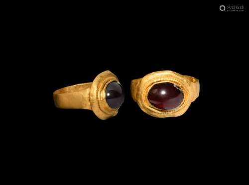 Roman Gold Ring with Garnet