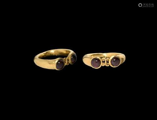 Roman Gold Ring with Garnets