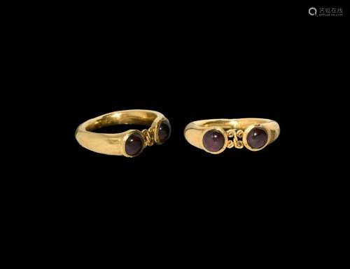 Roman Gold Ring with Garnets