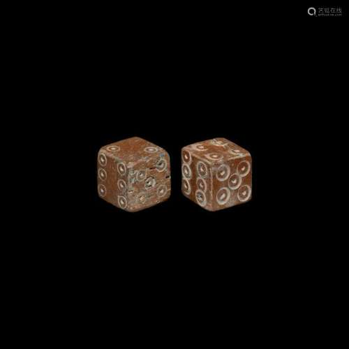 Roman Bone 'Loaded' Dice Pair