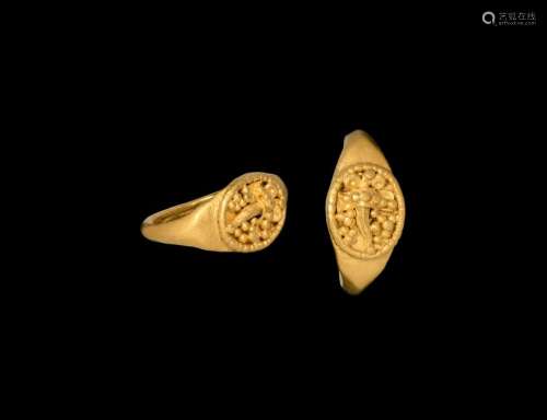 Roman Gold Ring with Cornucopia