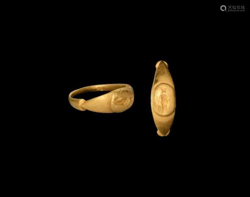 Roman Gold Ring with Goddess