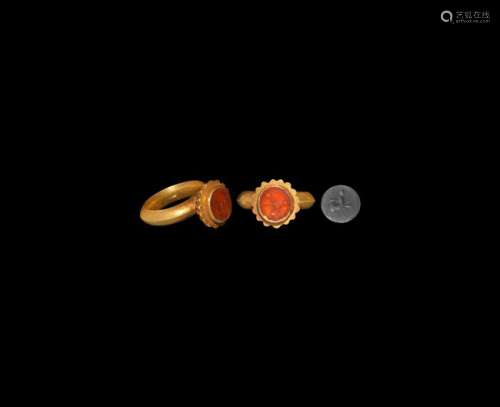 Roman Gold Ring with Centaur Gemstone