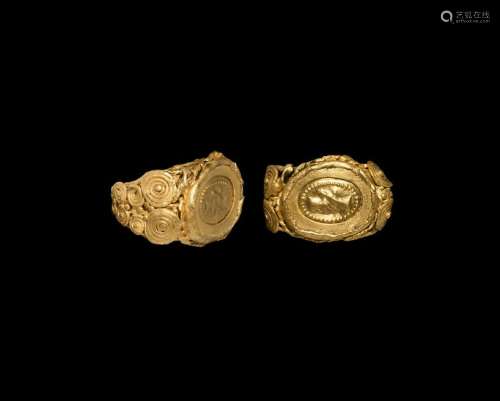 Roman 'The Houghton' Gold Filigree Ring