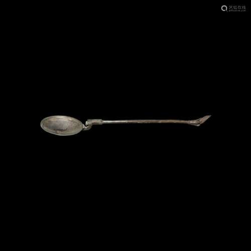 Roman Silver Swan-Necked Spoon