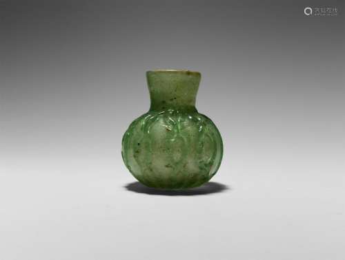 Roman Turquoise Glass Bottle
