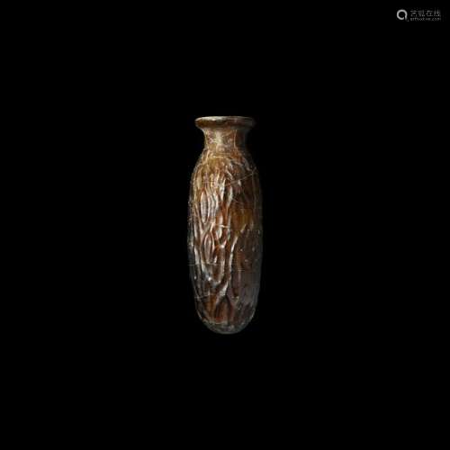 Roman Amber Glass Date Flask