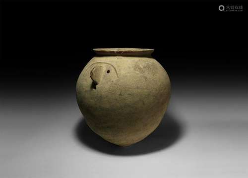 Large Roman Storage Vessel with Face