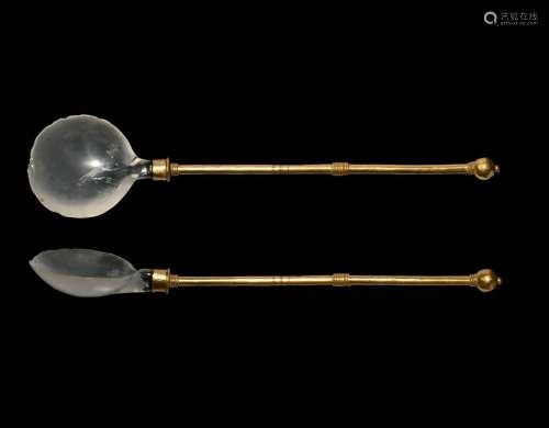 Byzantine Gold Spoon with Crystal Bowl
