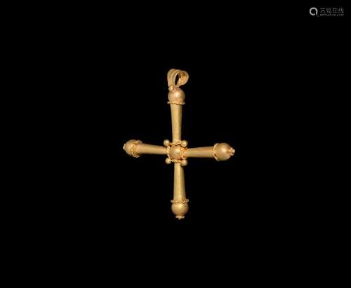 Byzantine Gold Cross Pendant