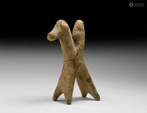 Parthian Horse and Rider Figurine