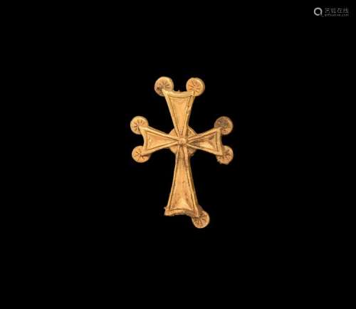 Byzantine Gold Cross with Lobes