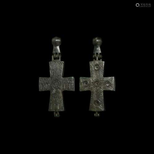 Byzantine Reliquary Cross Pendant