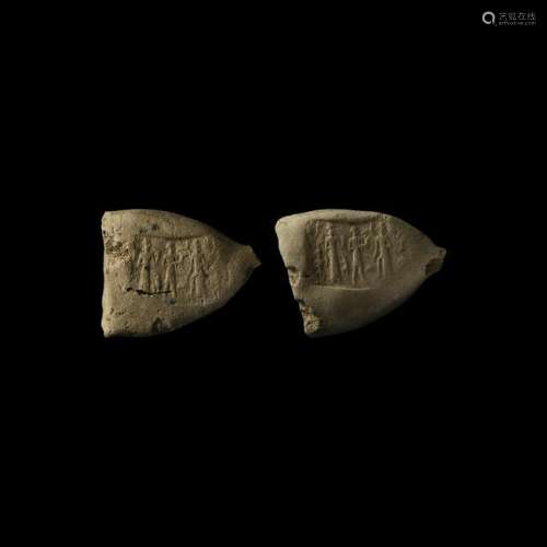 Western Asiatic Old Babylonian Impressed Clay Bulla