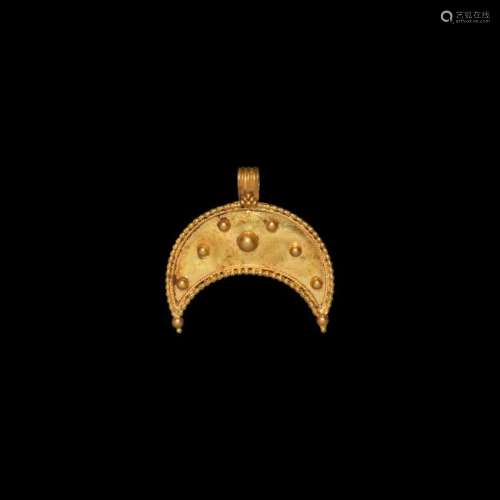 Roman Gold Lunate Amulet