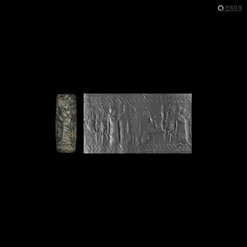 Western Asiatic Cylinder Seal with Court Scene
