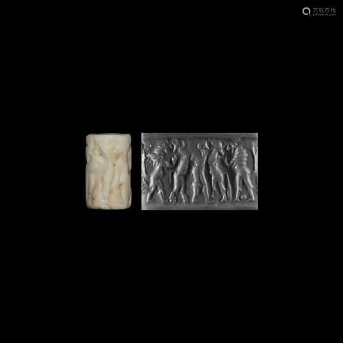 Western Asiatic Cylinder Seal with Combat Scene