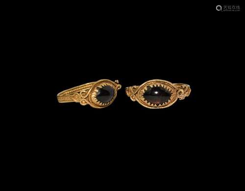 Roman Gold Ring with Garnet