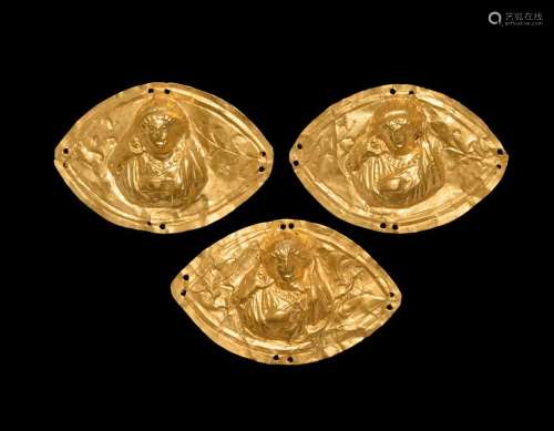 Roman Gold Bust Appliqué Group