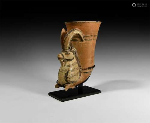 Western Asiatic Painted Ram Rhyton