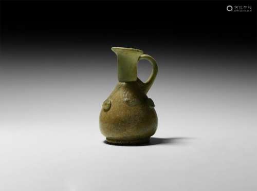 Western Asiatic Sassanian Glass Jug with Trail
