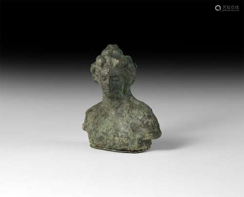 Roman Steelyard Weight with Bust of Fortuna