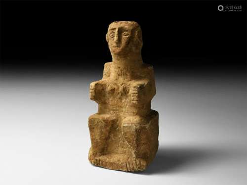 Western Asiatic Nabataean Seated Statue