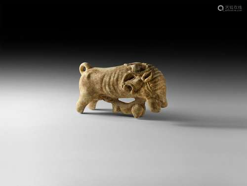 Western Asiatic Stone Bull Statuette