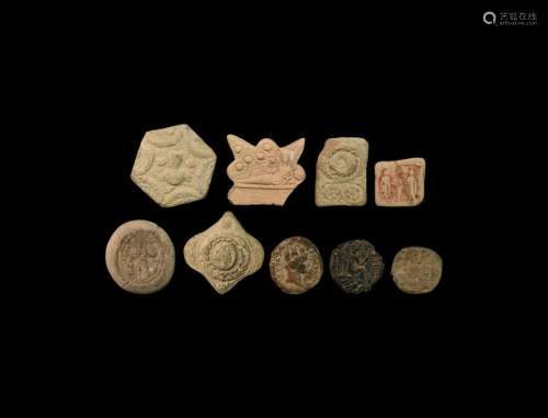 Roman Ceramic Stamp, Weight, Token Collection