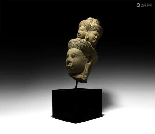 South East Asian Tiered Statue Head
