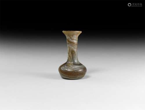 Roman Marbled Amber Glass Vase