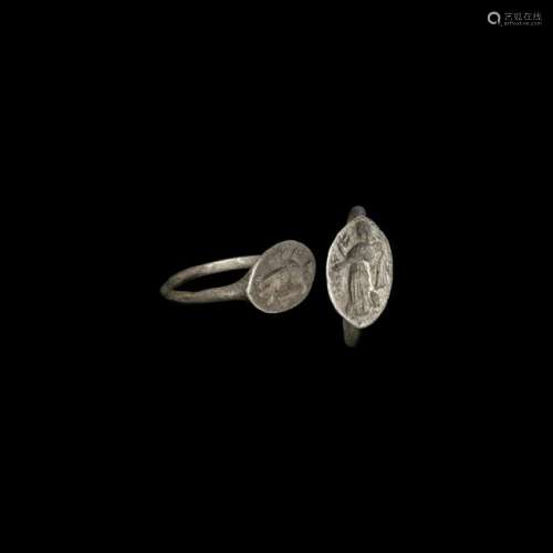 Roman Silver Ring with Goddess
