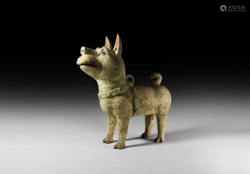 Chinese Han Terracotta Dog Figurine
