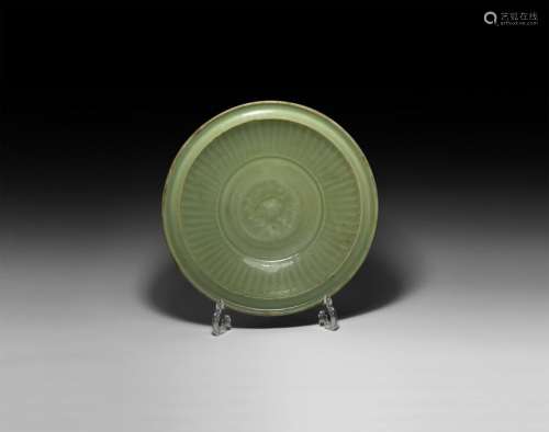 Large Chinese Ming Celadon Glazed Bowl