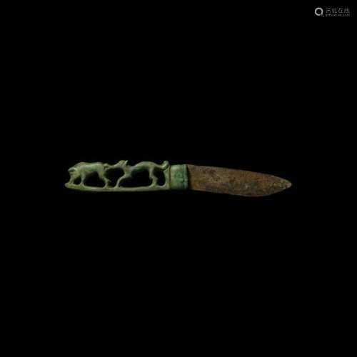 Roman Folding Knife with Boar and Hound