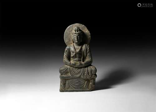 Gandharan Seated Buddha Figure