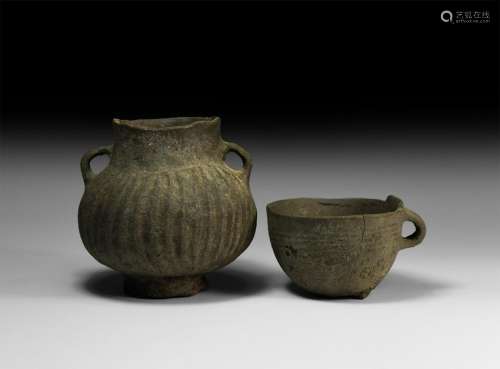 Roman Ribbed Ceramic Group