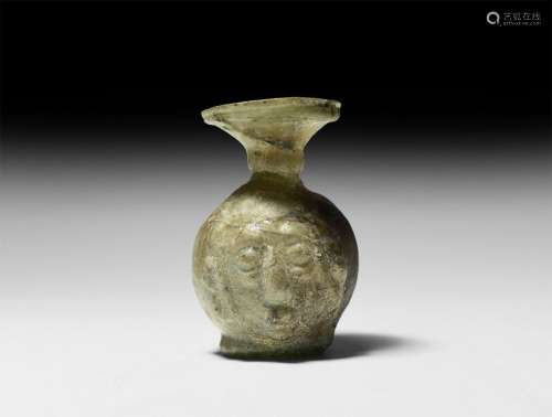 Roman Glass Head Flask