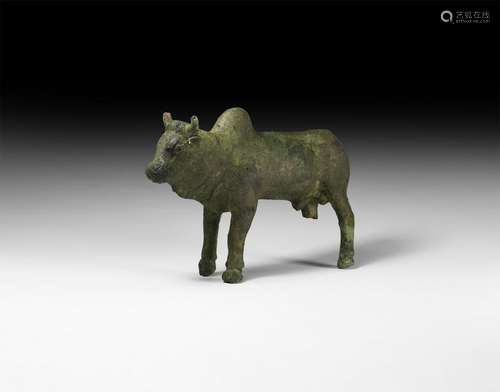 Roman Standing Zebu Figure