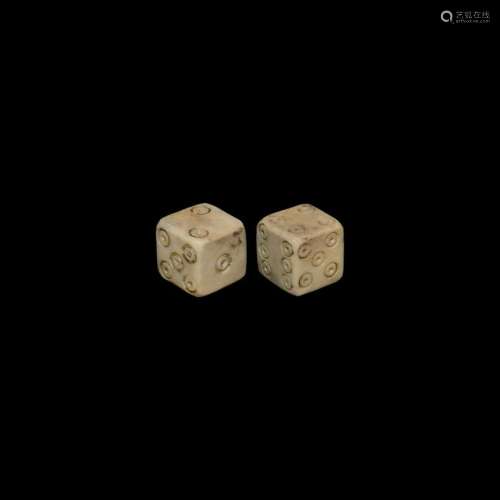 Roman Bone 'Loaded' Dice Pair