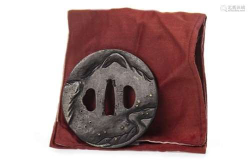 A 19TH CENTURY JAPANESE BRONZE TSUBA