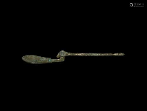 Roman Silver Ram Spoon