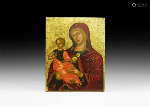 Veneto-Cretan Mother of God Theotokos Odighitria Icon