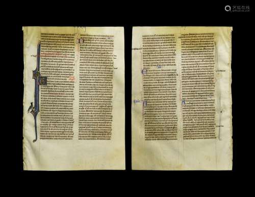 Medieval English Bible Manuscript Page