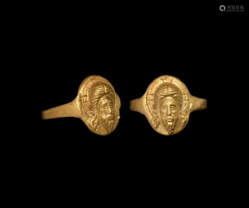 Post Medieval Gold Ring with Christ