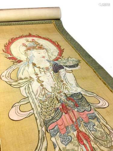 A CHINESE PAINTED SCROLL