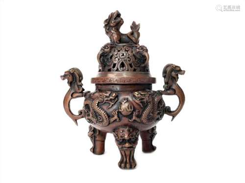 A CHINESE BRONZE CENSER